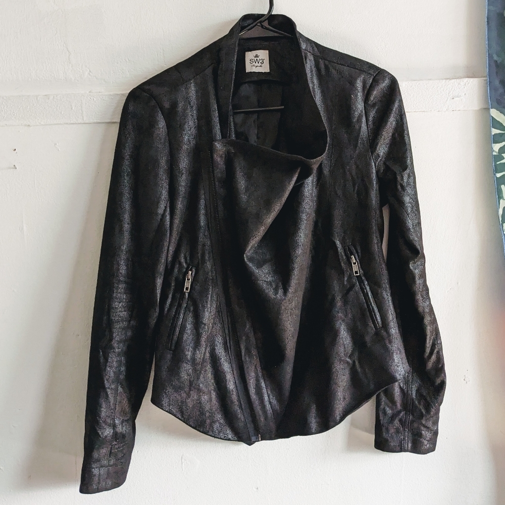SW3 Bespoke Queensway Zip Moto Biker Jacket